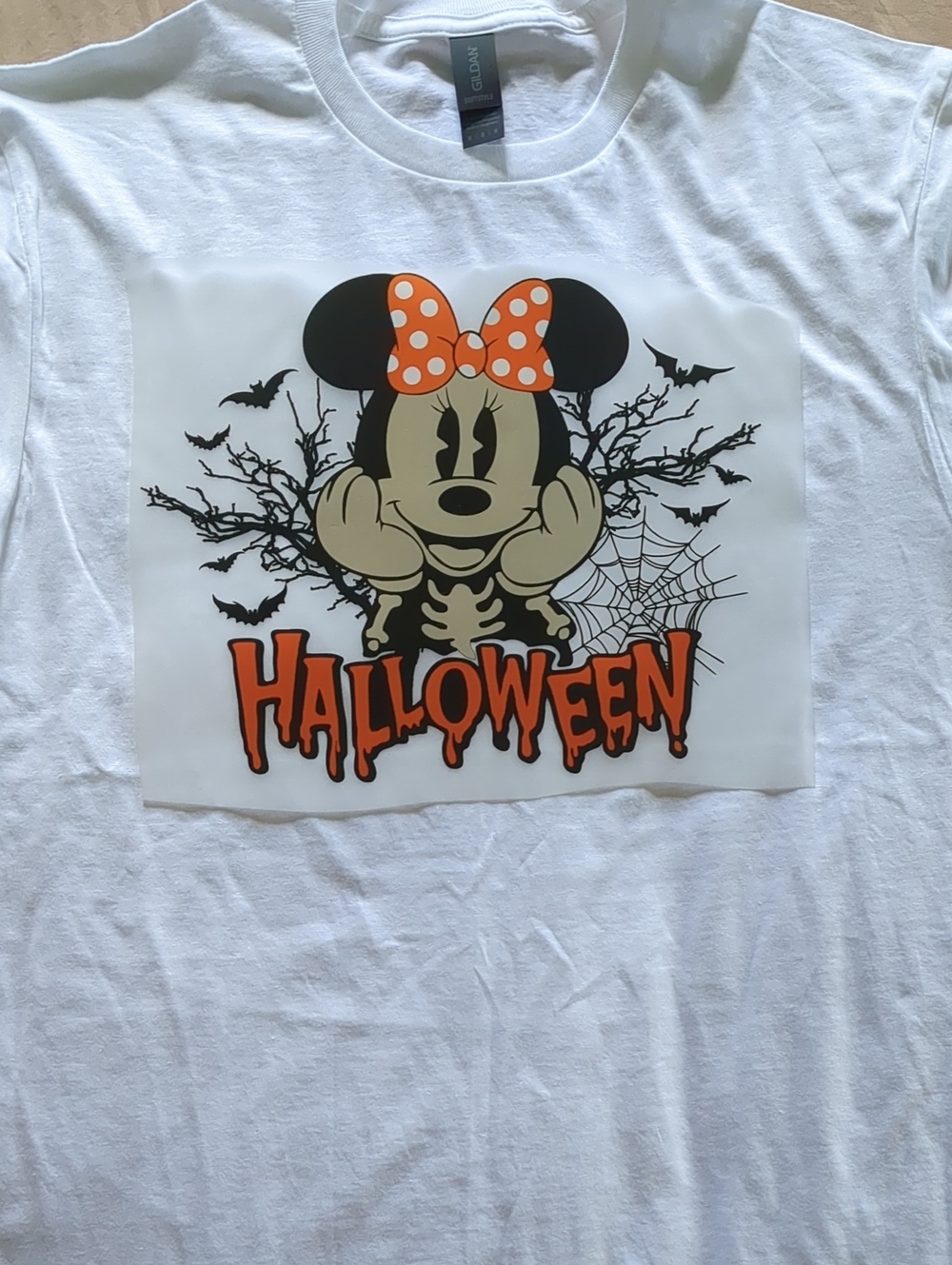Cute Halloween Minnie Mouse T-Shirt - White Size M